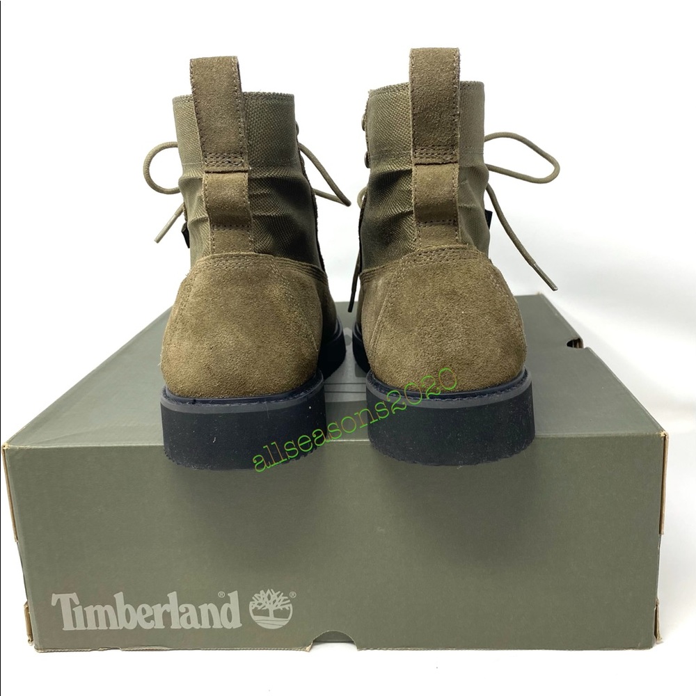 Timberland 6”Prm Vibram WP Mid Men Boot Green Sued - Picture 3 of 12